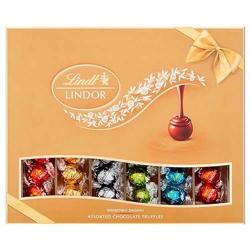 Lindt Lindor Assorted Chocolate Truffles Gift Box – 525g – Christmas, Gift – Milk, Dark, Salted Caramel & Pistachio Truffles - 525 g (Pack of 1)