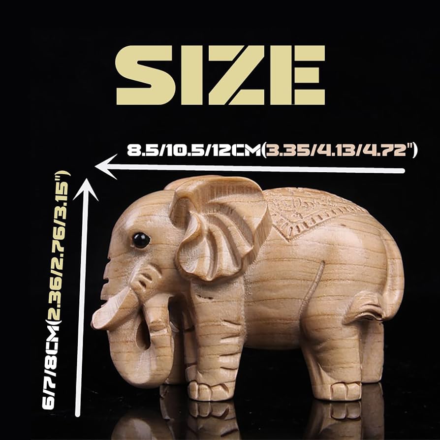 Amazon.co.jp: 木製の小さな象の像2個セット - ホームデココレクション