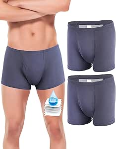 Amazon.com: Incontinence Underwear for Men Washable, Reusable Leak