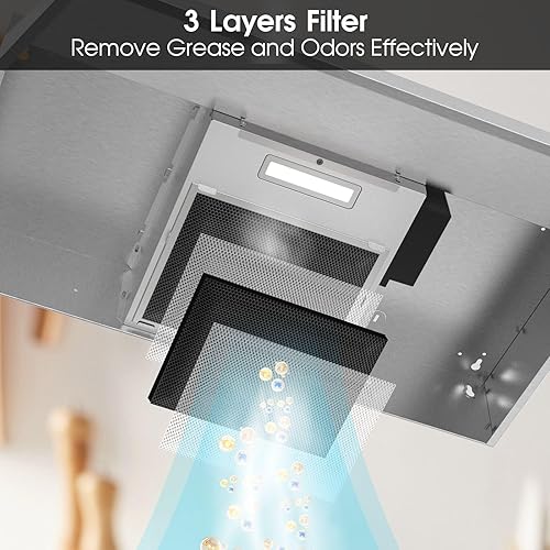 Miniatura 4 de Filtro de grasa para campana extractora ZMS-3976-F, malla de aluminio y filtro compuesto de algodón de carbón activado, compatible con campana