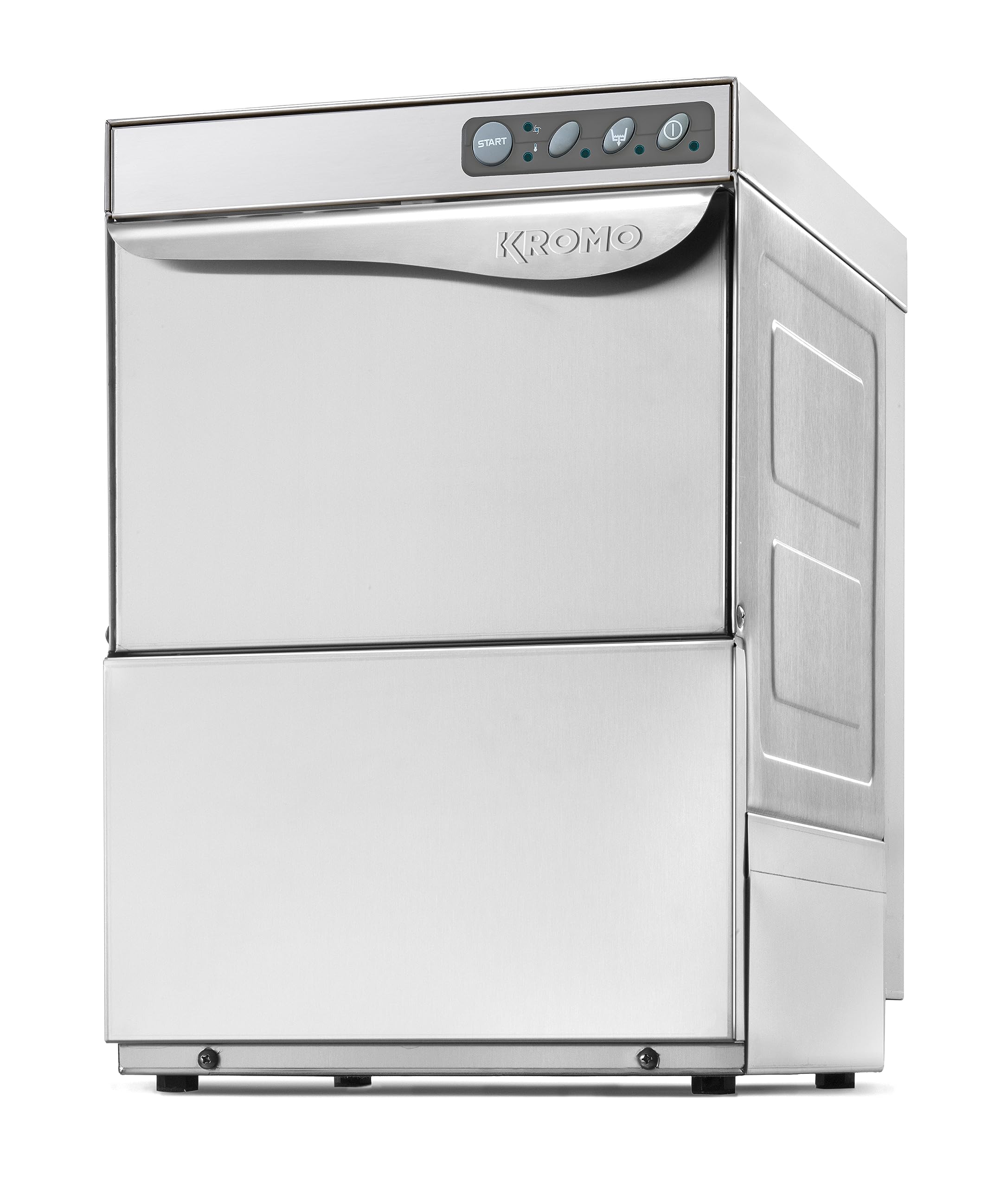 MBH - Lavabicchieri professionale KROMO AQUA 35 in acciaio inossidabile SENZA pompa di scarico. Macchina lavastoviglie per cucina industriale di bar, ristorante e ristorazione.
