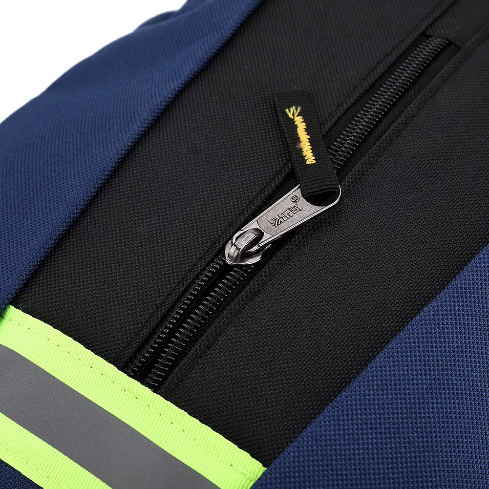 Sac à Dos à Outils pour Hommes Oxford Tissu Tissu Outils Sac à Dos Sac Résistant à L'usure pour électricien Plombier Réparateur(Bleu)