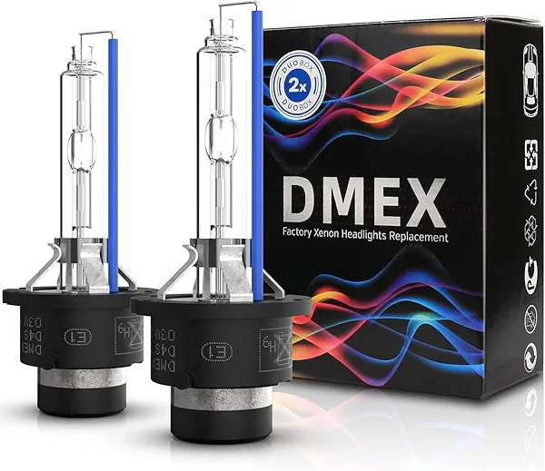 DMEX D4S 35W Xenon Headlight HID Bulbs 6000K Cool White 66440 42402 42402WX Replacement - Pack of 2(Not fit Halogen Headlight Assembly)