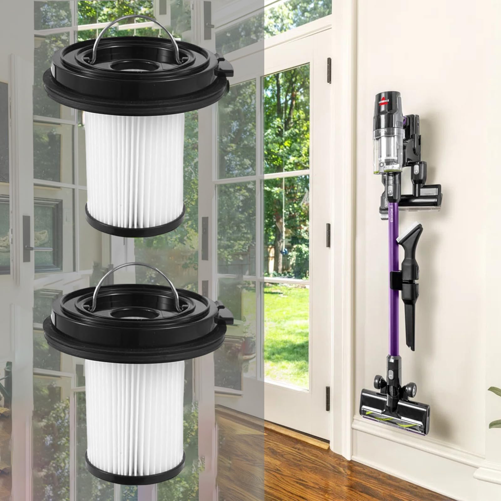 HEPA Ersatzfilter Für Bissell Cleanview XR 200W & 300W – 2 Stück, Plissiert, Waschbar