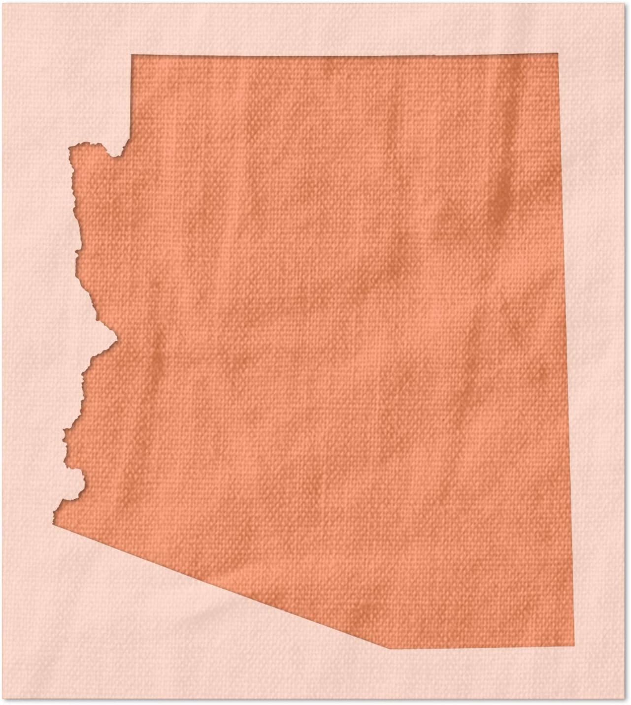 Stencil Stop Arizona State Outline Stencil - Reusable for DIY Projects, Painting, Drawing, Crafts - 14 Mil Mylar Plastic (18 x 15.54 inches)