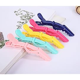 HH&LL Hair Clips for Women - Wide Teeth & Double-Hinged Design - Alligator Styling Sectioning Clips of Professional Hair Salon Quality - 10Pack (Mixed Candy)