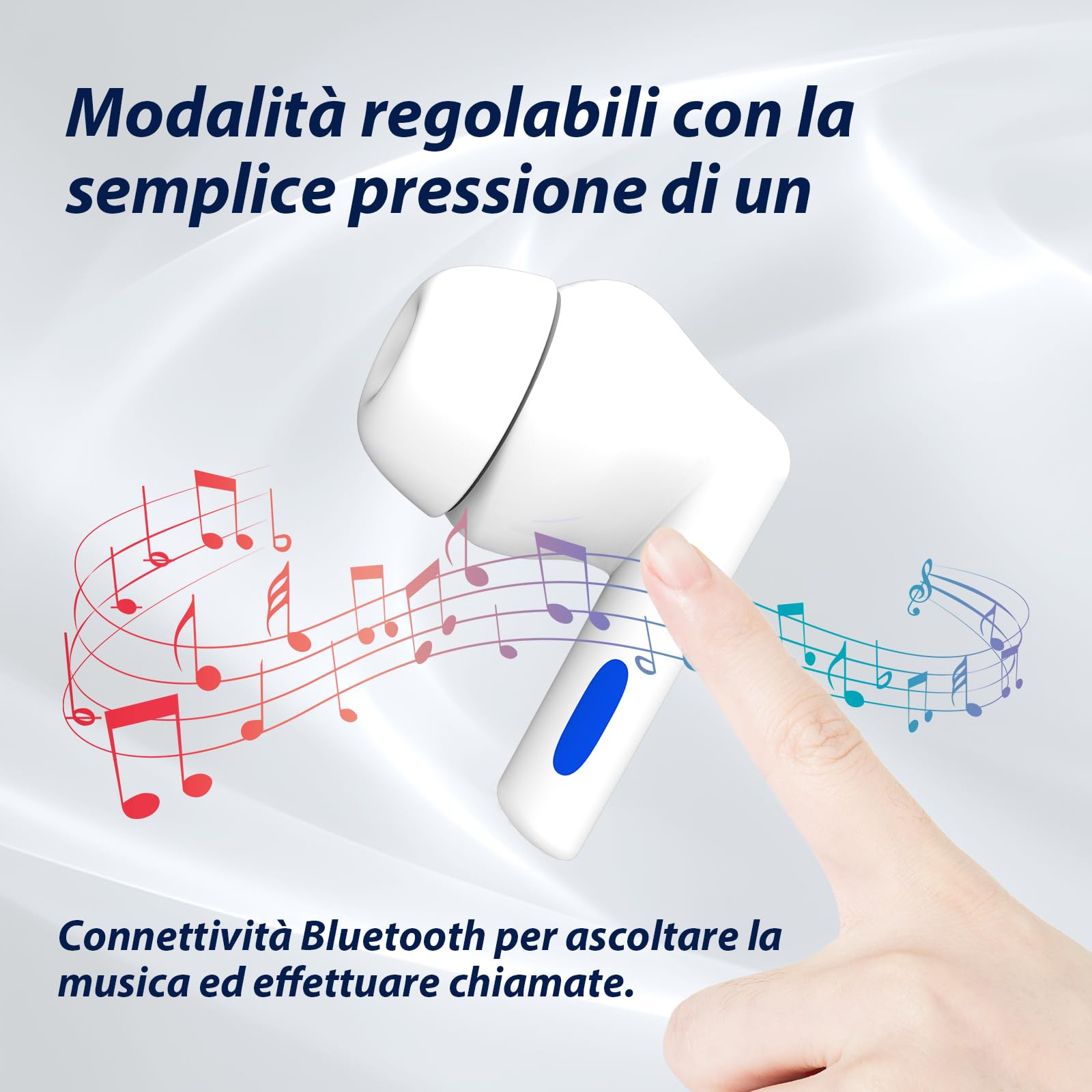 Britzgo Appareil rechargeable avec annulation intelligente du bruit et Bluetooth pour personnes âgées et adultes (A3-Blanc)