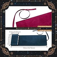 Vista 3 de Zhengmy 4 piezas de Tarot Wrap Almacenamiento Holder Spread Cloth para Oracle Decks