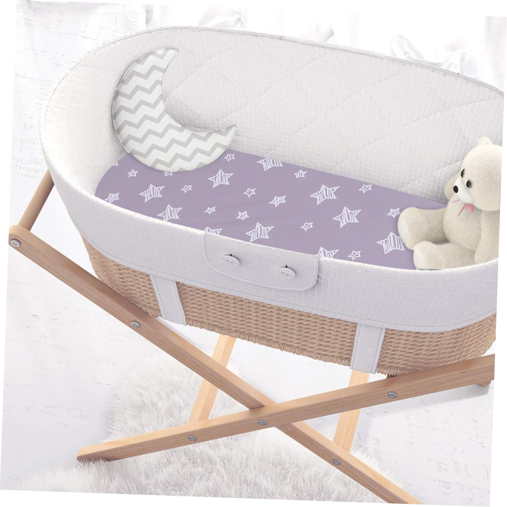 CIMAXIC Changing Pad Cover Changing Table Accessories Stretchy Sheet Newborn Safe Polyester Sponge Machine Washable Universal Size