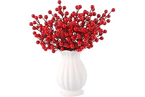 40 Pieces Lifelike Artificial Red Berries for Holiday Decor