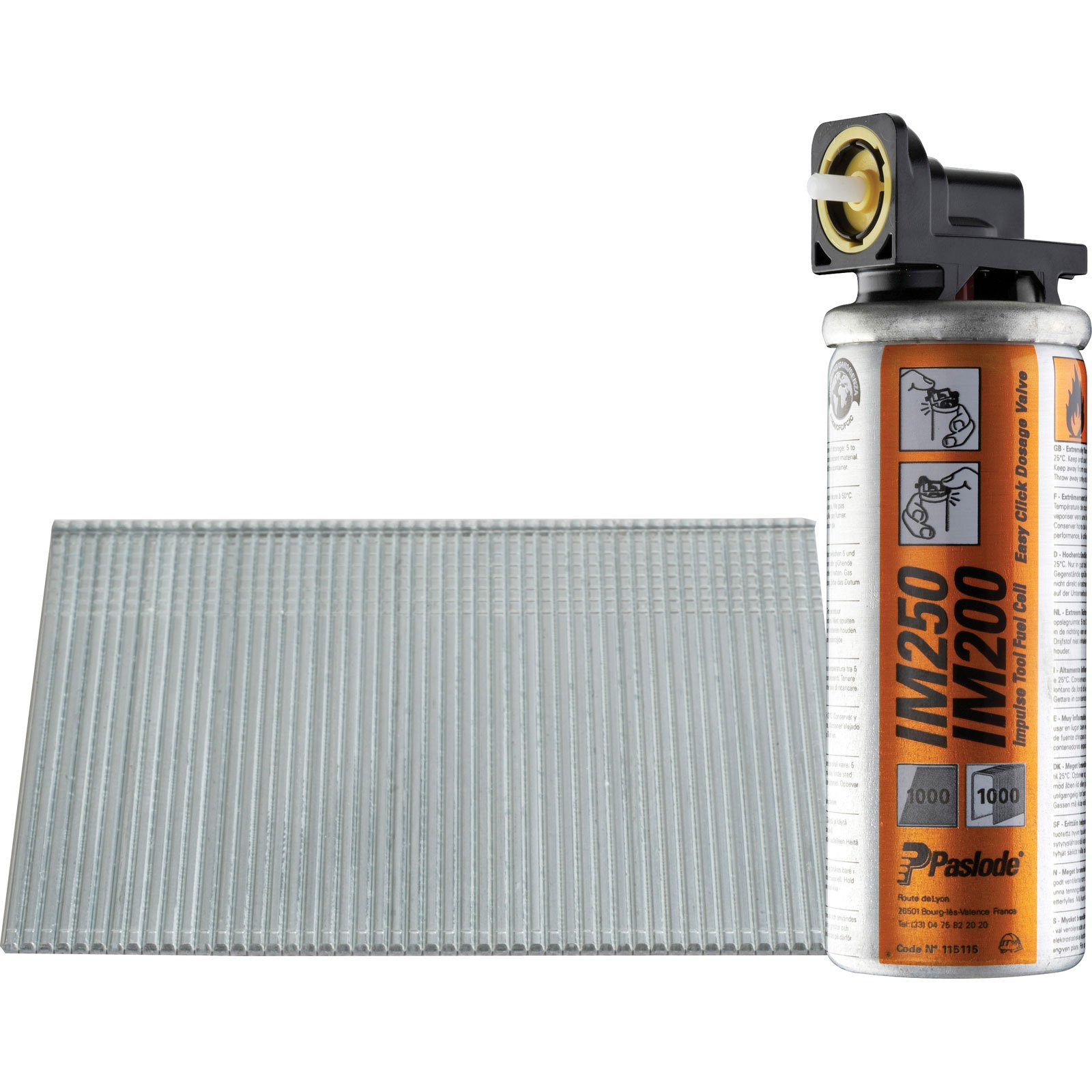 Paslode ELECTROGALV Brad Nails F18 x 50mm Box 2,000 + 2 Fuel Cells PAS395196