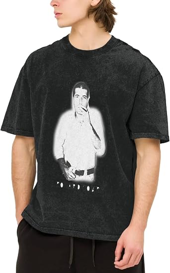 Mens Washed Graphic Cotton T-Shirt Classic Casual Soft Round Neck Tops