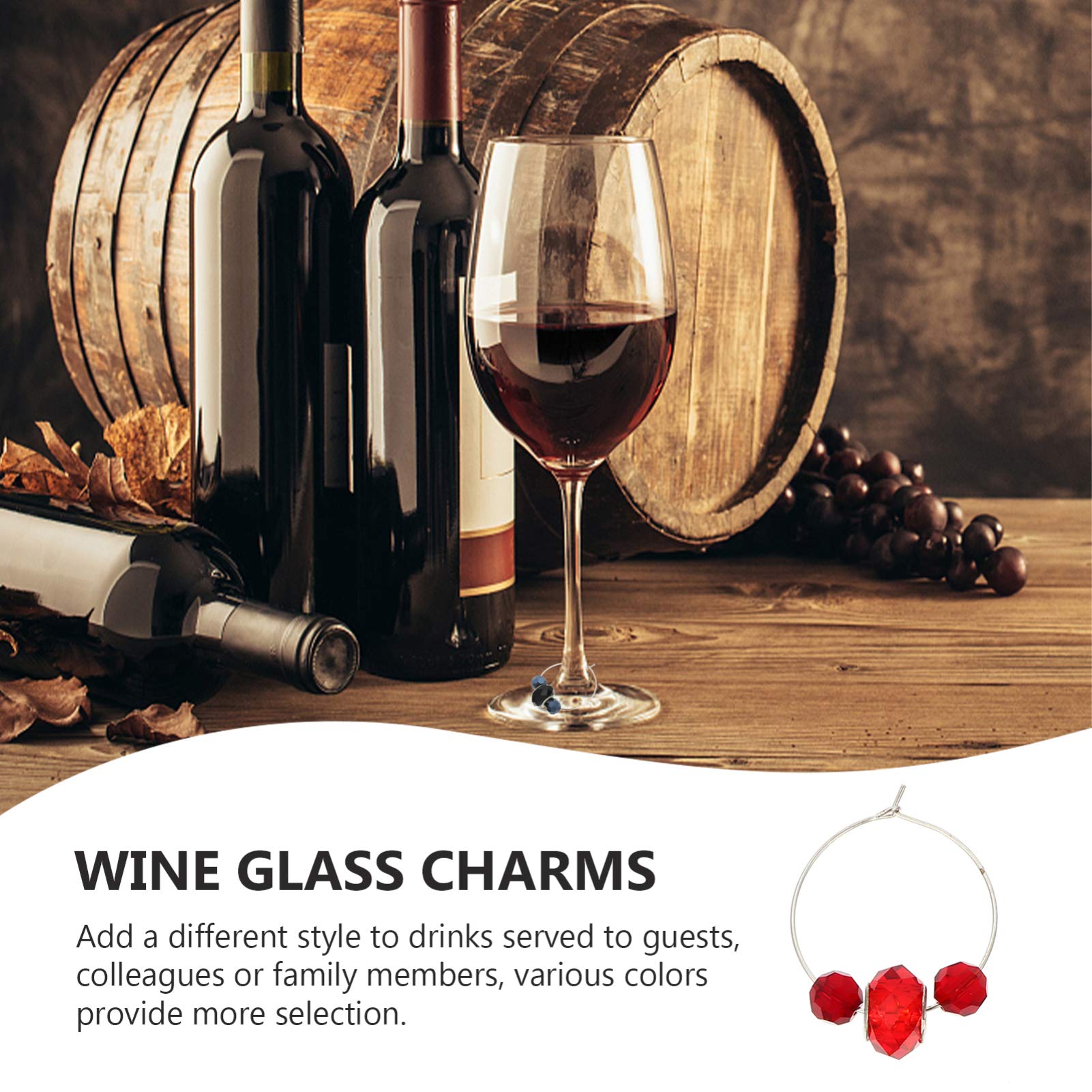 MAGICLULU 18stücke Beads Weincharms Bunte Weinglasmarkierer Für Partys Hochzeiten Feiern Praktische Identifikationsringe Für Wein Und Cocktailgläser Einzigartige Glasdekoration