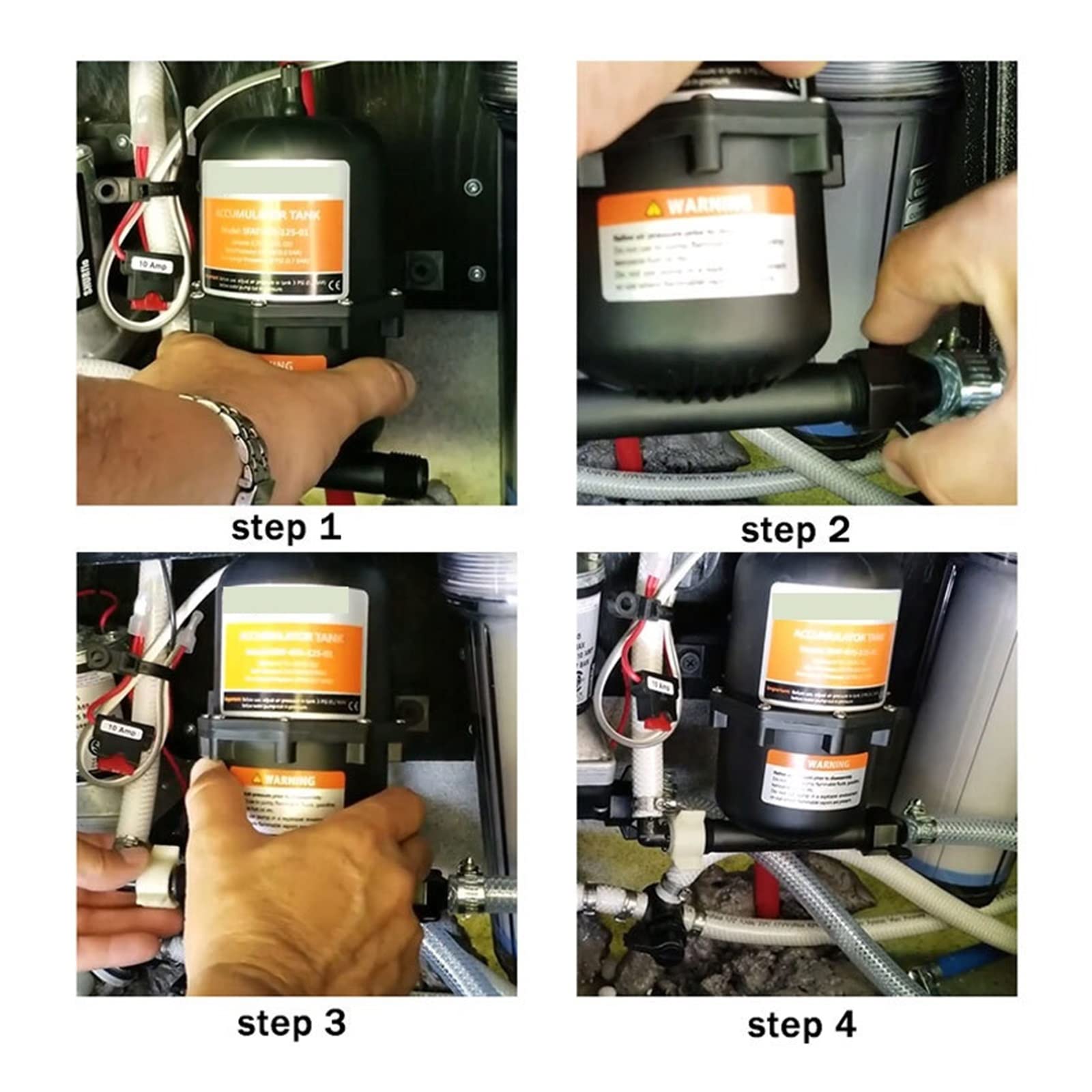 0.75/1.0L RV Accumulatore Marino Serbatoio A Pressione for Barca Yacht A Membrana Accessori for Attrezzature Pompa Igienica per Roulotte e Barche(0.75L)