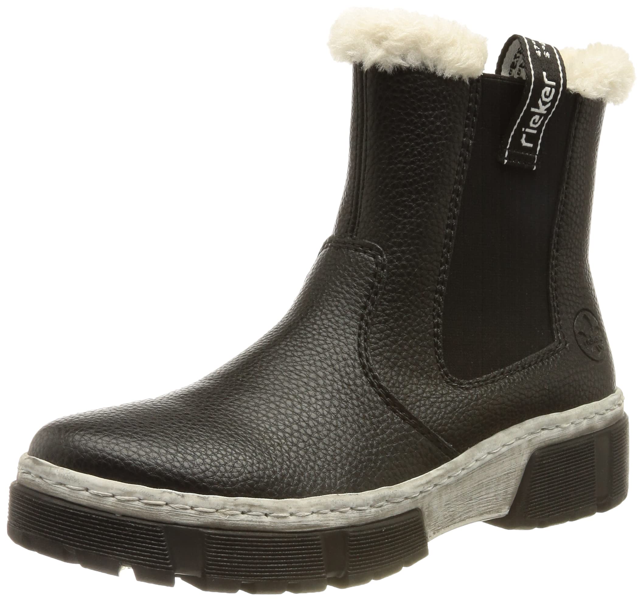 Rieker Women's X8688 Fashion Boot, Schwarz, 6.5 UK