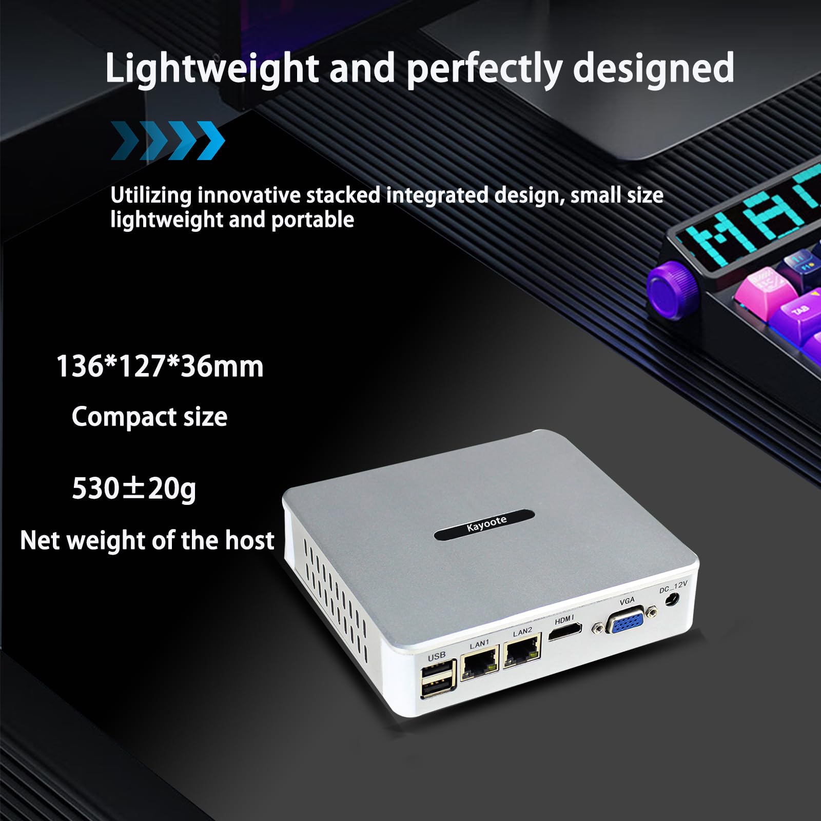 Kayoote Mini PC Windows 11 Pro, 12th N100(up to 3.4GHz) 8GB RAM