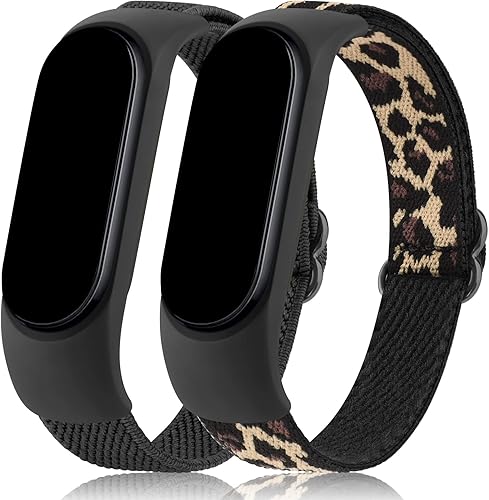 Wanme Bandas para Amazfit Band 5 correas de repuesto para mujeres y hombres paquete de 2 correas deportivas elásticas suaves compatibles con Amazfit