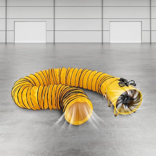 Miniatura 2 de Ventilador de ventilador utilitario, 16 pulgadas, 1100 W, 2160 y 3178 CFM, ventilador de alta velocidad con manguera de conducto de 32.8 pies,