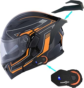 1Storm Motorcycle Modular Full Face Helmet Flip up Dual Visor Sun Shield HB89