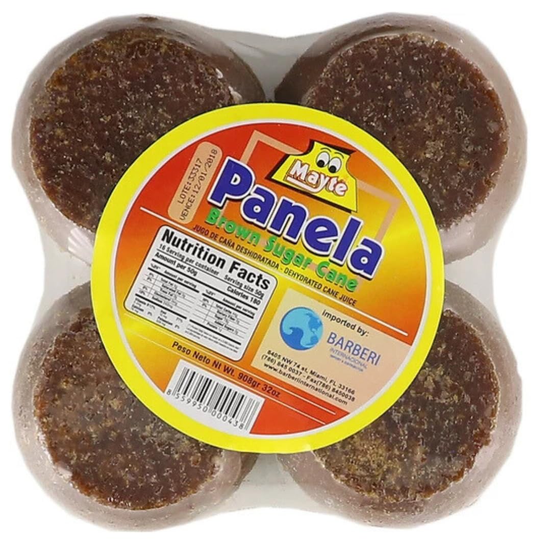 Panela Colombiana Fraccionada Brown Sugar Cane Mayte (8 Pack (8 Caritas))