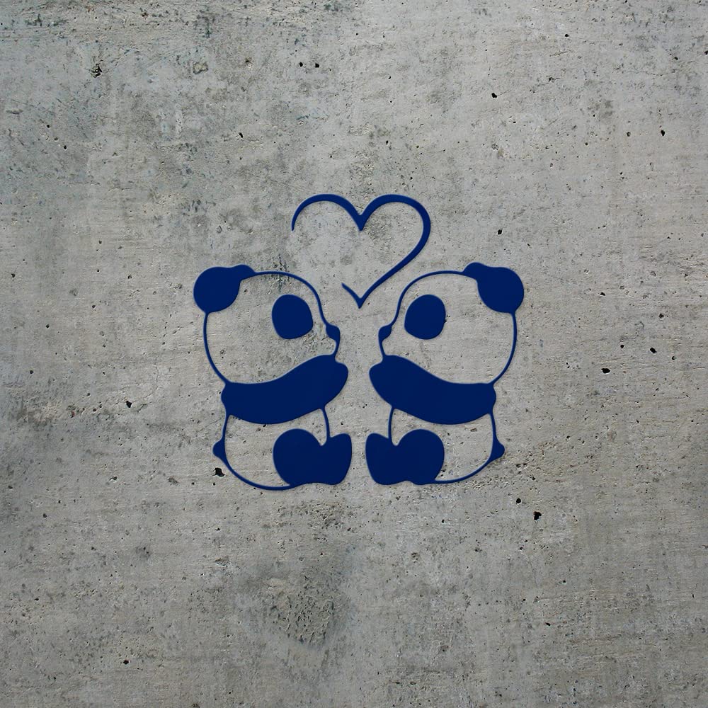 パンダLOVE Amazon.com - Transparent Decal Stickers of Panda Love (Navy Blue