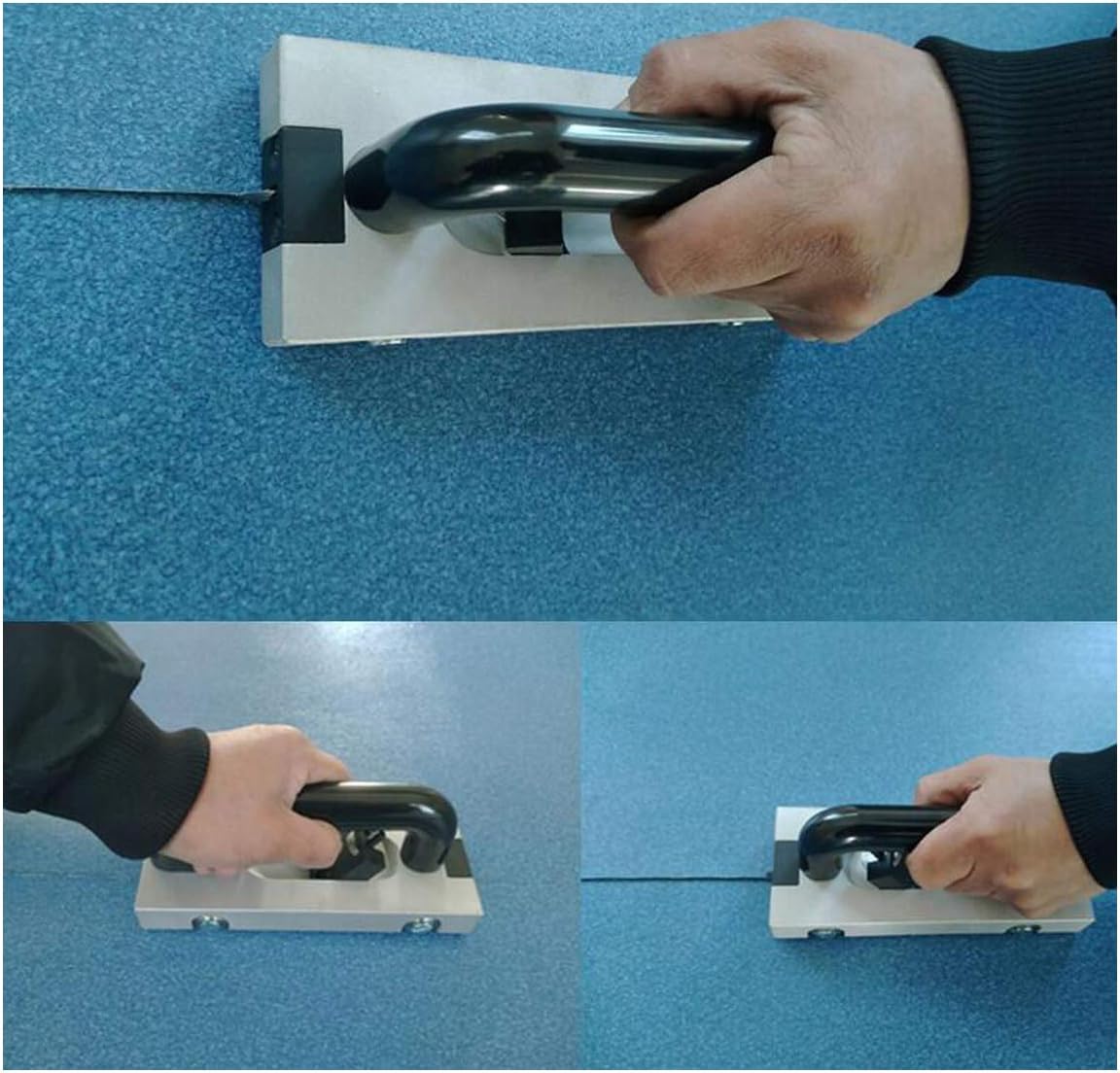 U-type Blade Wheeled Vinyl Groover Floor Grooving Slotting Pull Hand Flooring Tool Slotter PVC Vinyl Welding Plastic Welding Kit
