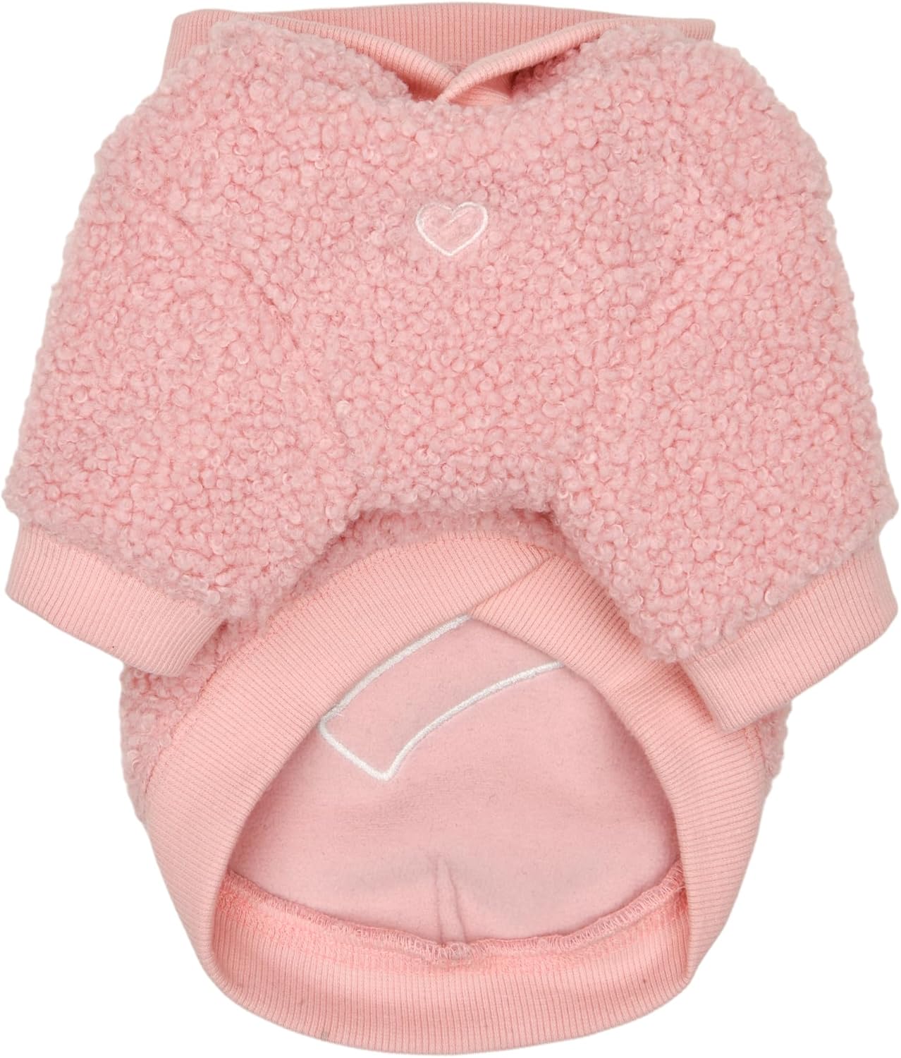 Pinkaholic New York Ginevra Cute Winter Hooded Shirts Flat Vertical Ribs Pattern for Small and Medium Dogs, Indian Pink, Small