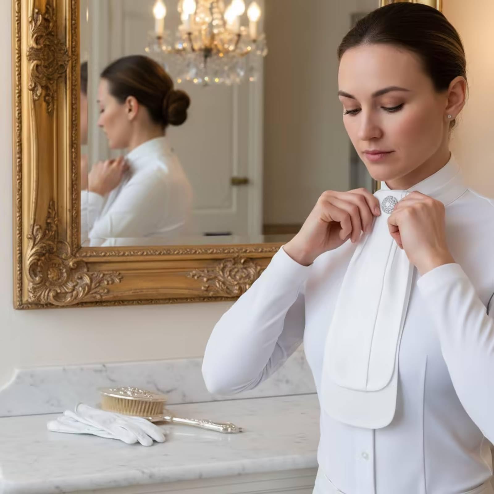 kowaku Plastron Plastron da Equitazione Trizionale Abbigliamento per Competizione Equina, Competizioni