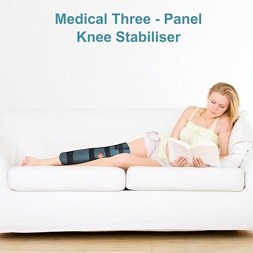 Miniatura 8 de Inmovilizador de rodilla ortopédico para dolor, fracturas de rodilla, inestabilidad, ACL, MCL, menisco, artritis, desplazamiento poscirugía