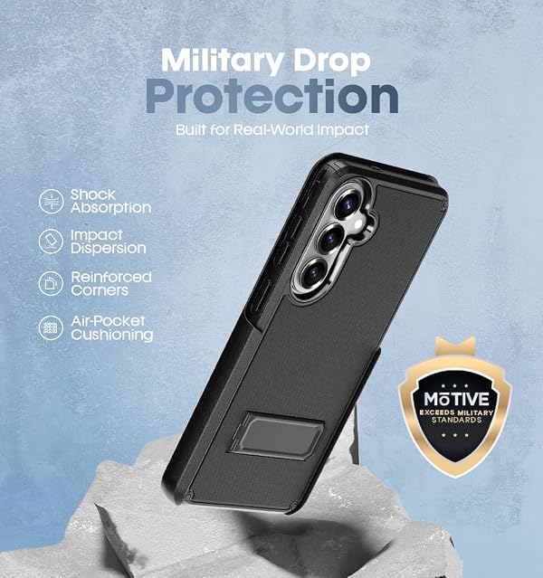 MOTIVE Designed for Samsung Galaxy s26 Plus Case Magsafe, Rugged Phone Cover with Belt Clip Holster, Qi2, Military Grade Drop Protection, Samsung s26 Plus Case with Stand | 6.7” - Black by MOTIVE - Image 15