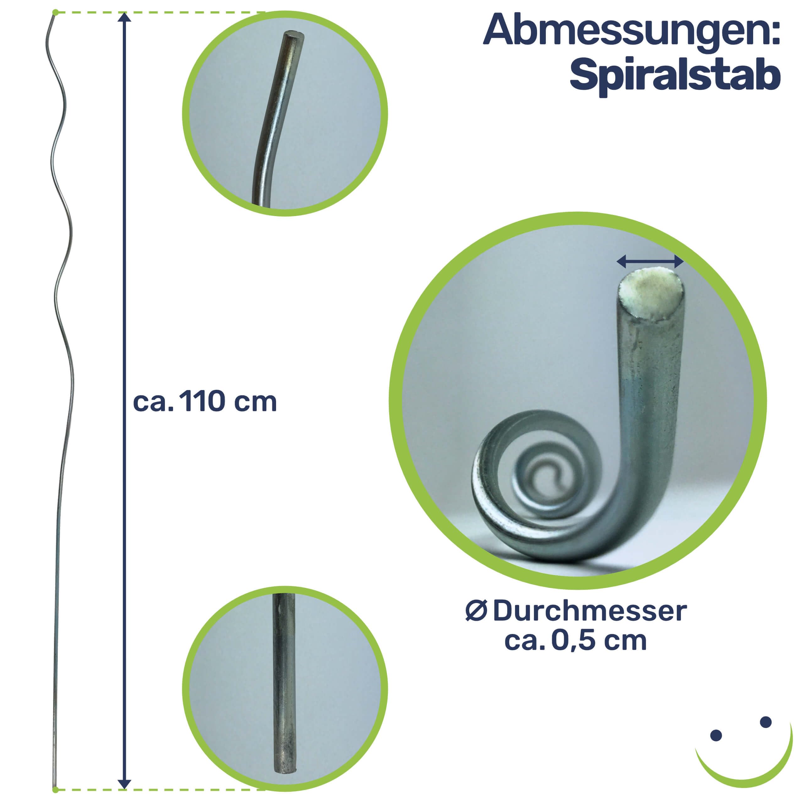 Gravidus Rankhilfe für Kletterpflanzen wie Gurken und Tomaten, Aber auch für Blumen, Rosen und andere Gartenpflanzen Höhe: ca. 110 cm aus Metall (50 Stück)