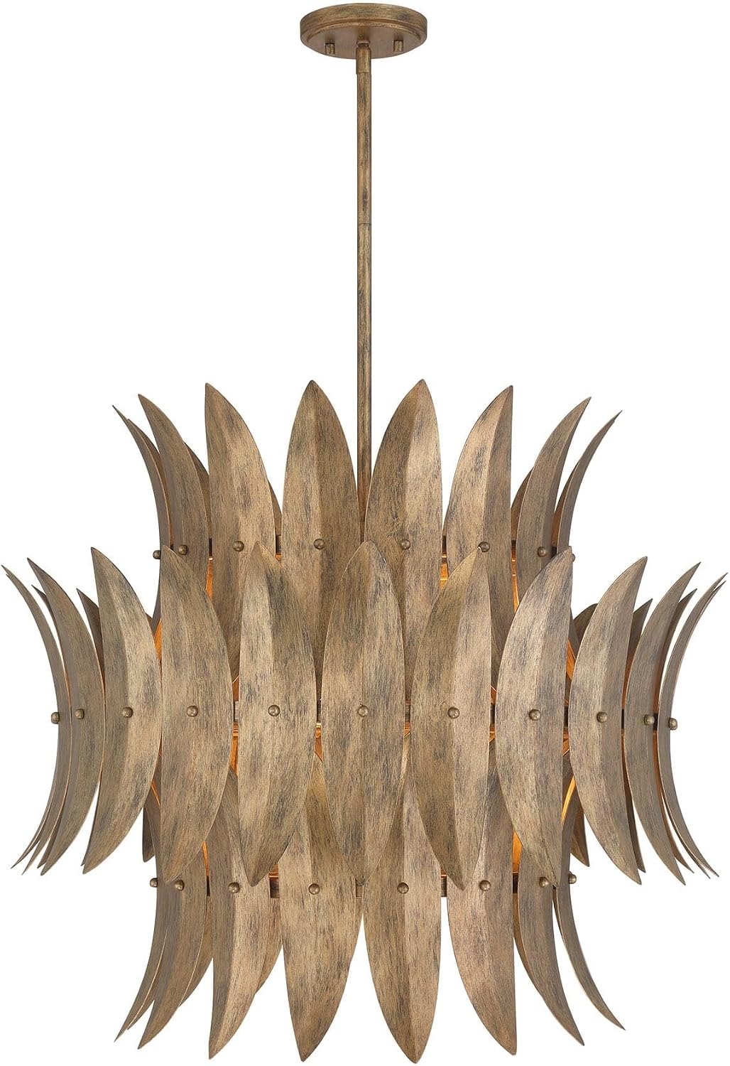 Savoy House 7-9055-6-275 Sanctuary Metal Petal Pendant by Breegan Jane, 6-Light 360 Total Watts, 25" H x 28" W, Coronado