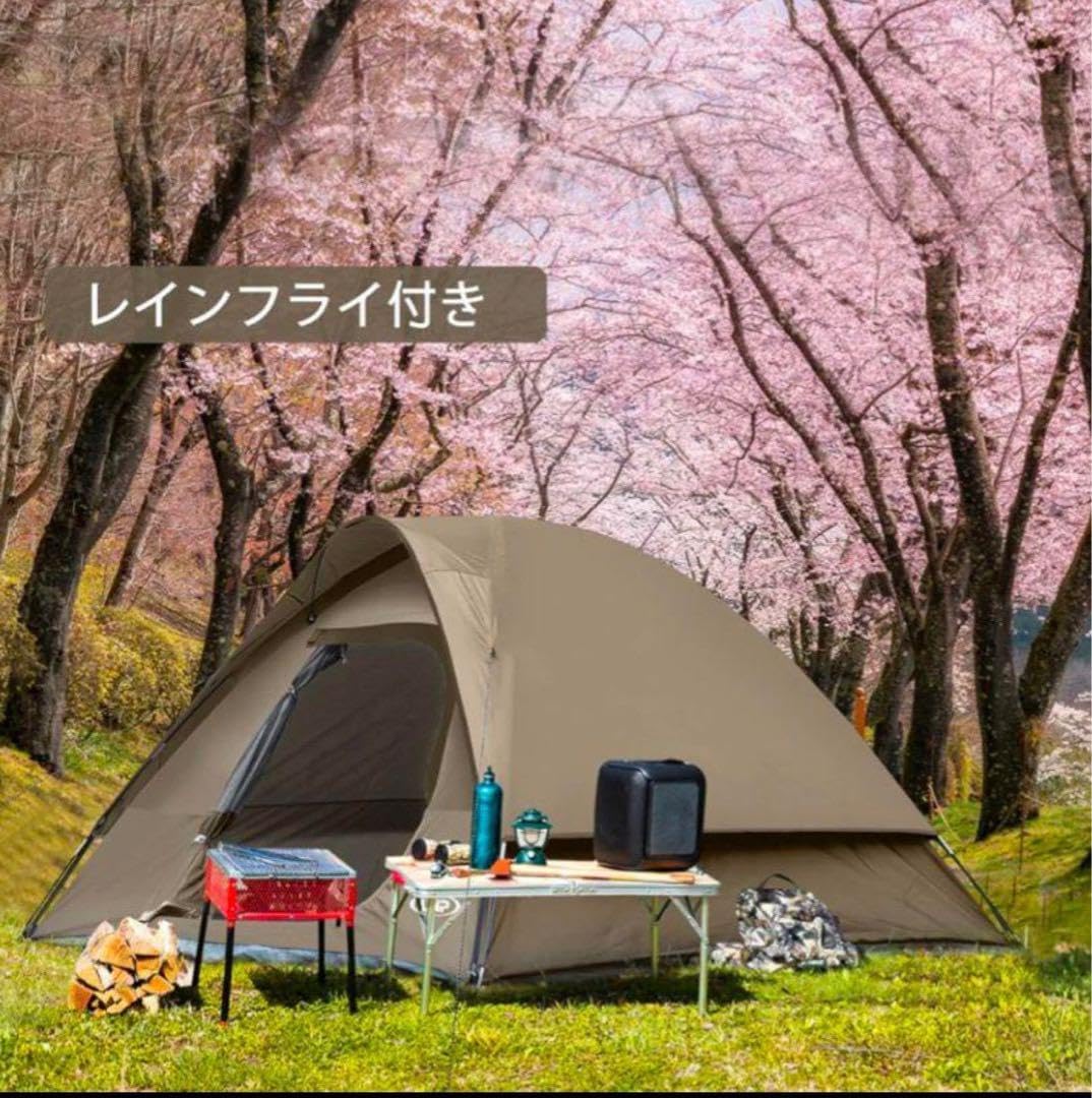 UNP キャビンテント 4人用 大空間 キャンプテント 簡単設営 防水加工 1
