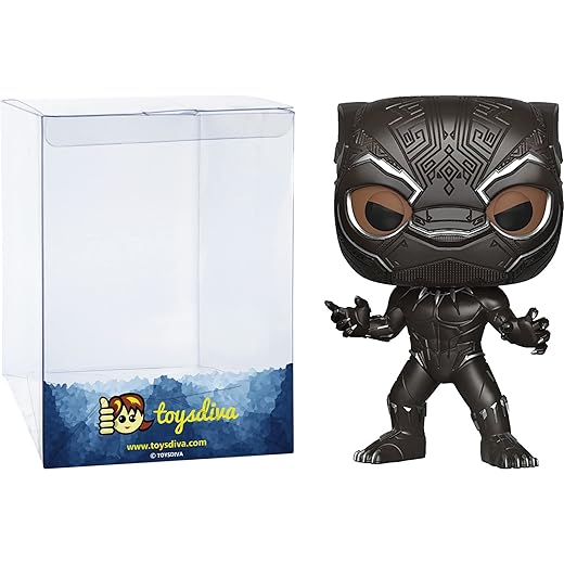 Sale Black P A N T H E R (Chase): P O P ! Vinyl Figurine Bundle With 1 Compatible 'Toysdiva' Graphic Protector (273 - 23129 - B / A)