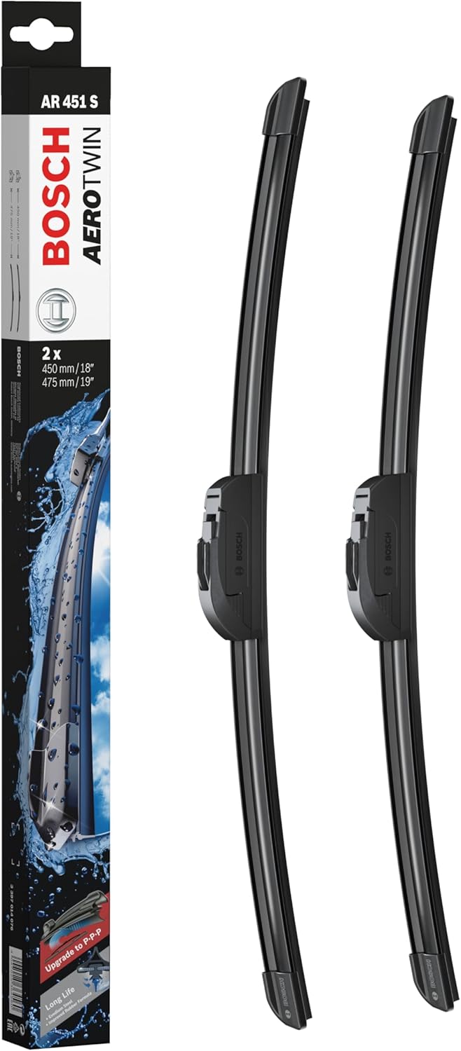 Bosch Wiper Blade Aerotwin AR451S, Length: 450mm/475mm − Set of Front Wiper Blades - Only for Left-Hand Drive (EU)