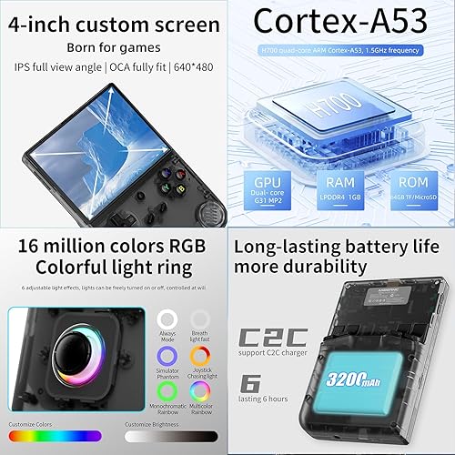 Miniatura 2 de RG 40XXV - Consolas de juegos retro de mano consola de juegos retro consola de juegos portátil Linux 64-bit Sistema de pantalla IPS de 4 pulgadas