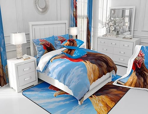 Miniatura 5 de Alfombras de Btah de animales de granja para ducha, bañera de pollo, alfombras de baño para niños, decoración rústica de granja divertida temática