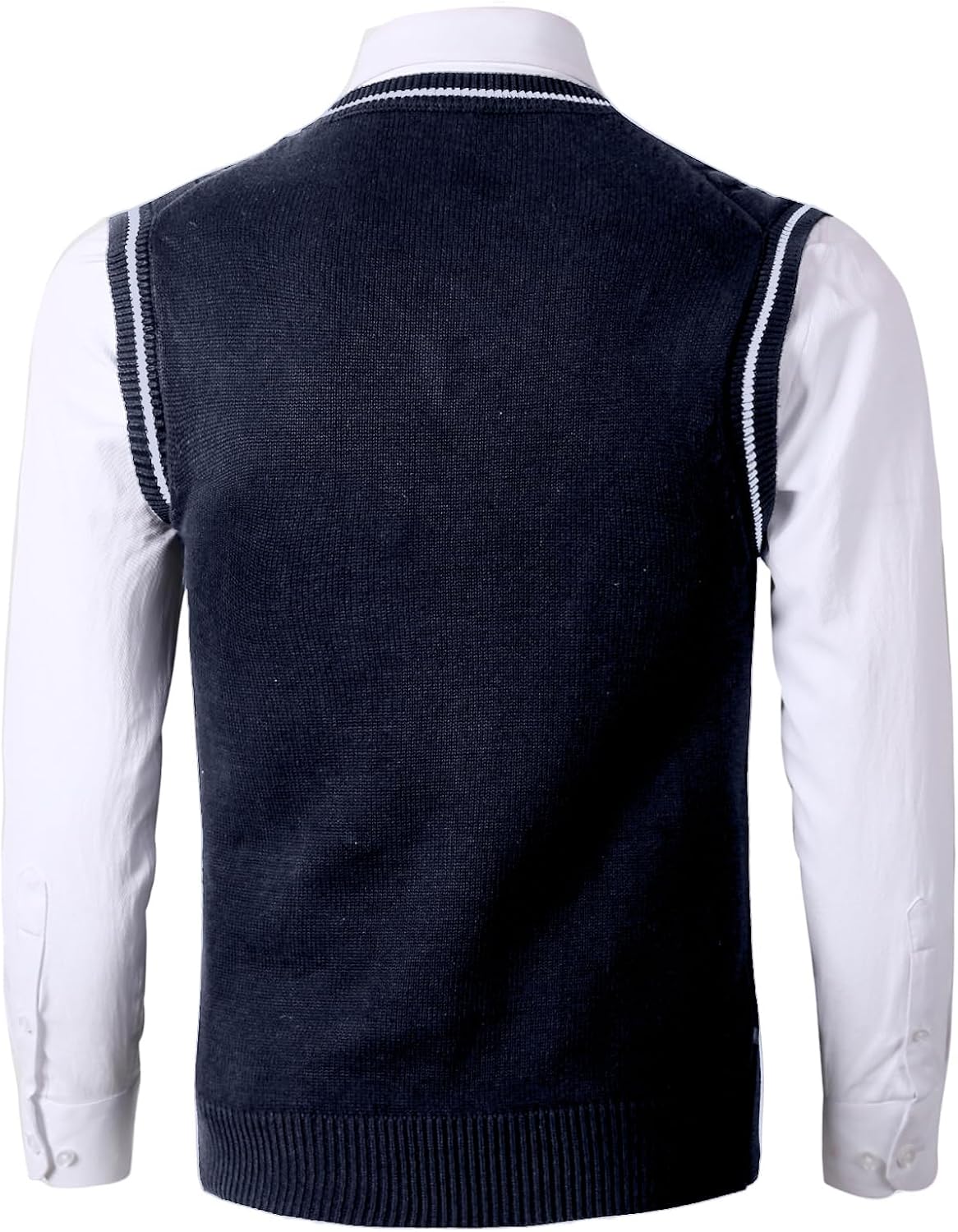 ZUEVI Men’s Sweater Vest Sleeveless V Neck Cable Knit Pullover Sweaters