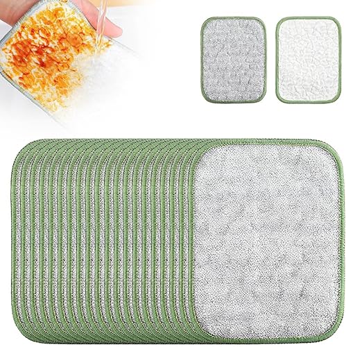 Miniatura 10 de Trapos de alambre multiusos para lavar platos húmedos y secos, 2026 almohadillas de metal reutilizables para fregar, paños de esponja, toallas de 10