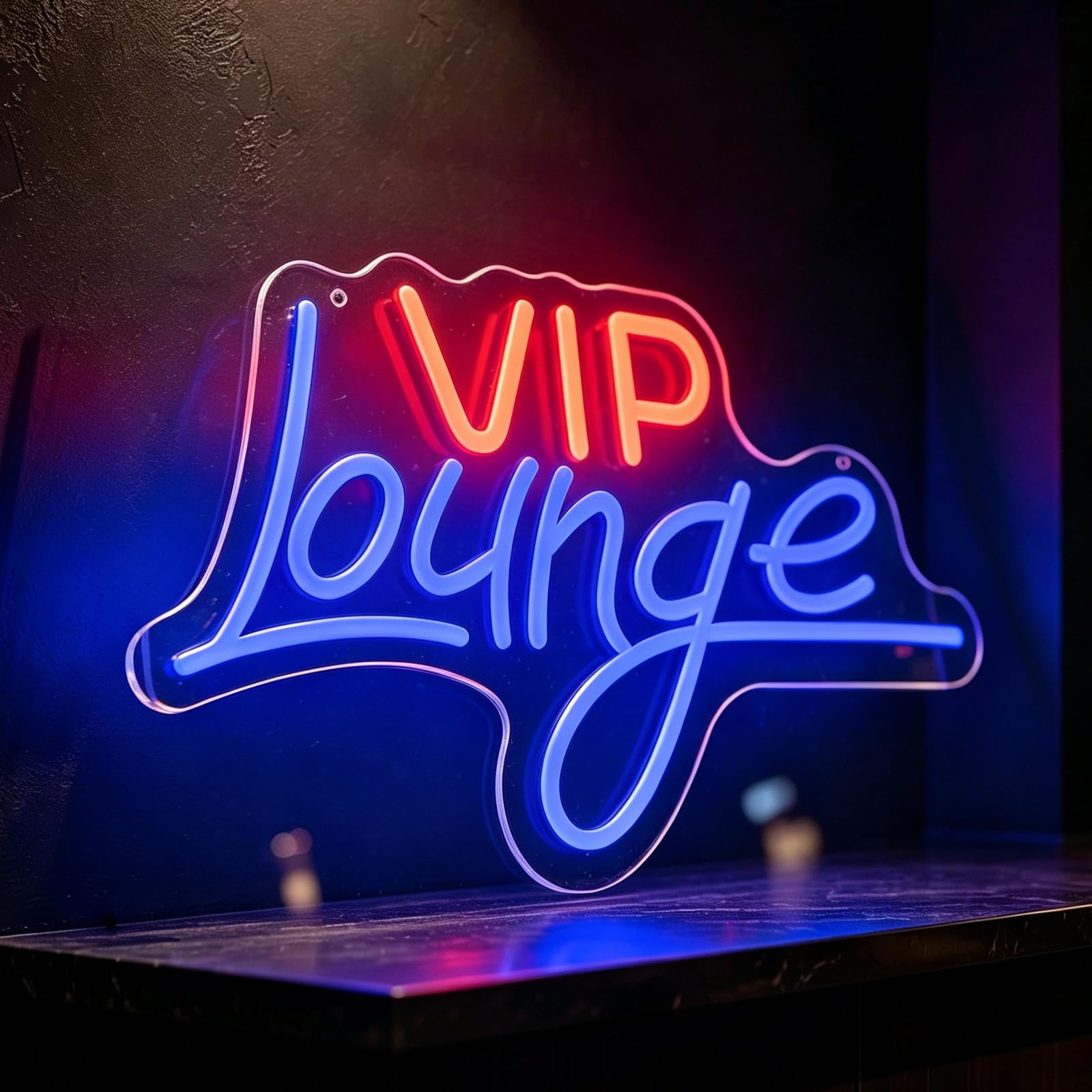 VIP Lounge Neon Light Sign LED Neon Lounge Sign Wall Decor USB Powered for Hotels Airport Clubs Reception Nail Salon Areas Private Lounges Home Bar Office Shopping Mall Gifts