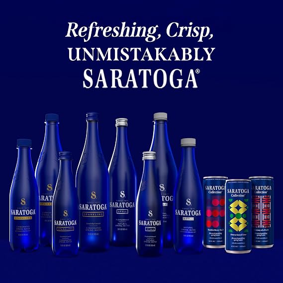 Saratoga Collection Flavored Sparkling Spring Water, Abstraction of Lime - Lime Flavored (6-Pack) - Zero Calories, Zero Sweeteners & No Artificial Sweeteners or Colors - 12 Fl Oz Aluminum Cans