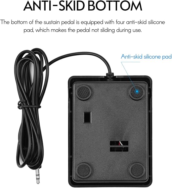 3.5mm Interface Compact Sustain Pedal Universal Single Pedal Musical Instrument Portable Roll Up Piano Electronic Keyboard Elctronic Roll Up Drum