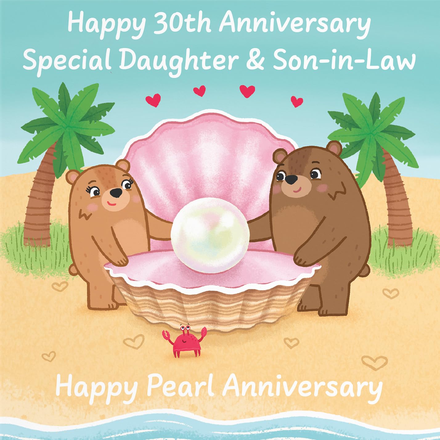 Hunts England, Daughter And Son In Law 30th Anniversary Card, Pearl Anniversary, 30 Years - Image 2