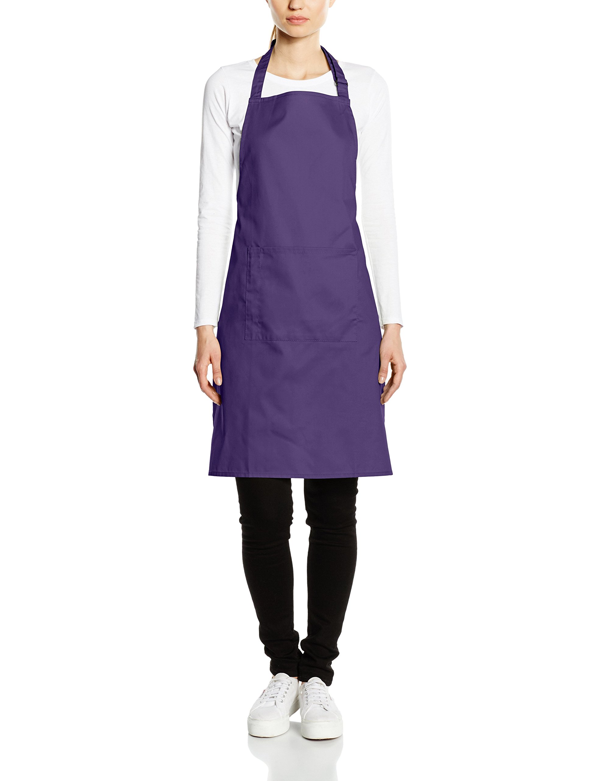 Premier Workwear Colours Bib Apron With Pocket Purple Large