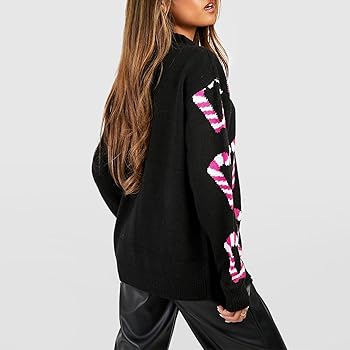 Mugoebu Womens Candy Cane Gingerbread Man Oversized Shoulder Long