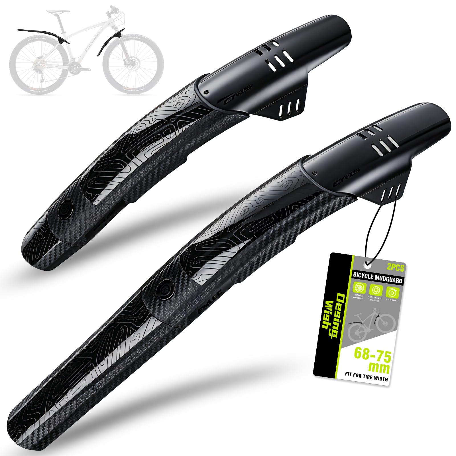 schmutzfänger für fahrrad schutzblech Desing Wish Mountainbike Set Vorne & Hinten Abnehmbares Schutzblech Spritzschutz Kotflügel Mudguard MTB Fahrradschutzblech für 26-29 Zoll Herren Geschenk Sport & Freizeit Pedalboard Amp Größe:Nach Maß 170×97cm RAWECUD Power Cable and