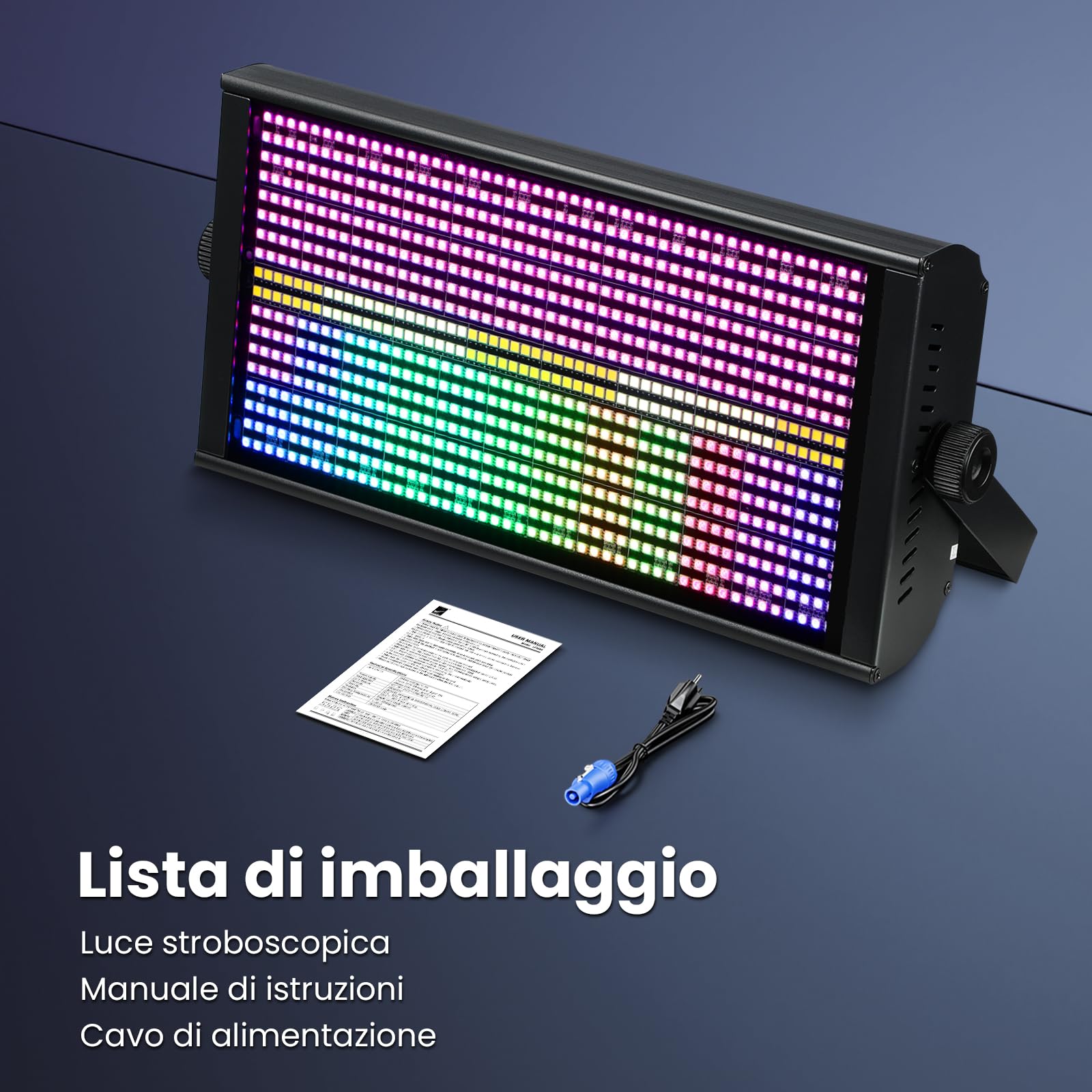 BETOPPER 260W LED Strobo Luce Stroboscopica,768 LED Effetti Flash e Wash, Dinamici con Pixel Mapping e Controllo Zonale - Per Discoteche, Concerti, Eventi e Show Light (2pz)