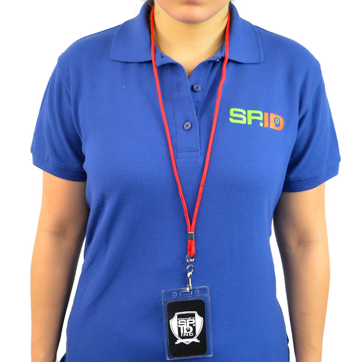 25 unidades vertical ID Nombre Badge titulares con cuerdas de seguridad (tarjeta de visita tamaño) por Specialist ID