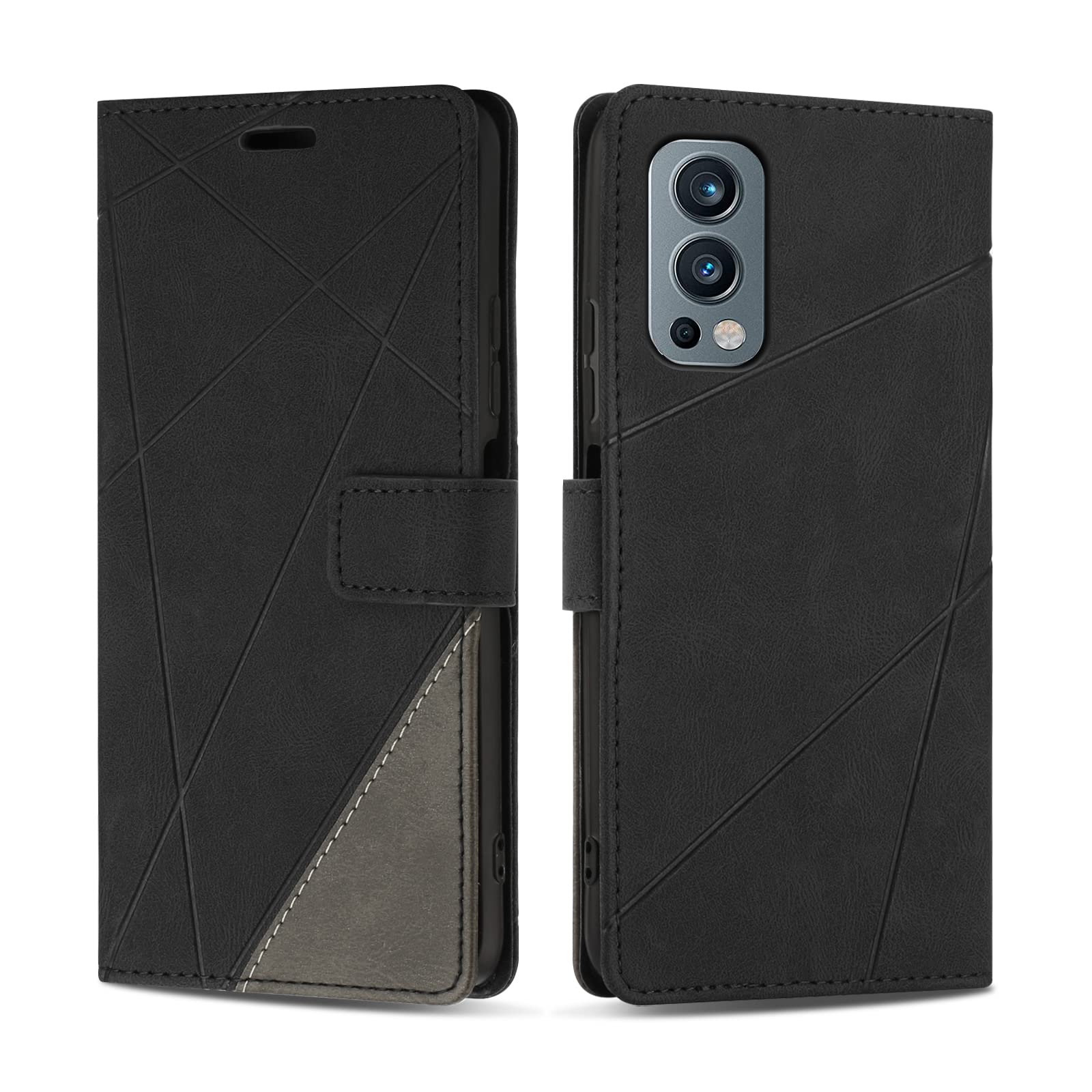 GLANDOTU Cover Per Oneplus Nord 2 5G, Custodia A Portafoglio In PU Pelle Con Magnetica, Slot Per Carte E TPU Morbido, Disegno Gatto Tigre