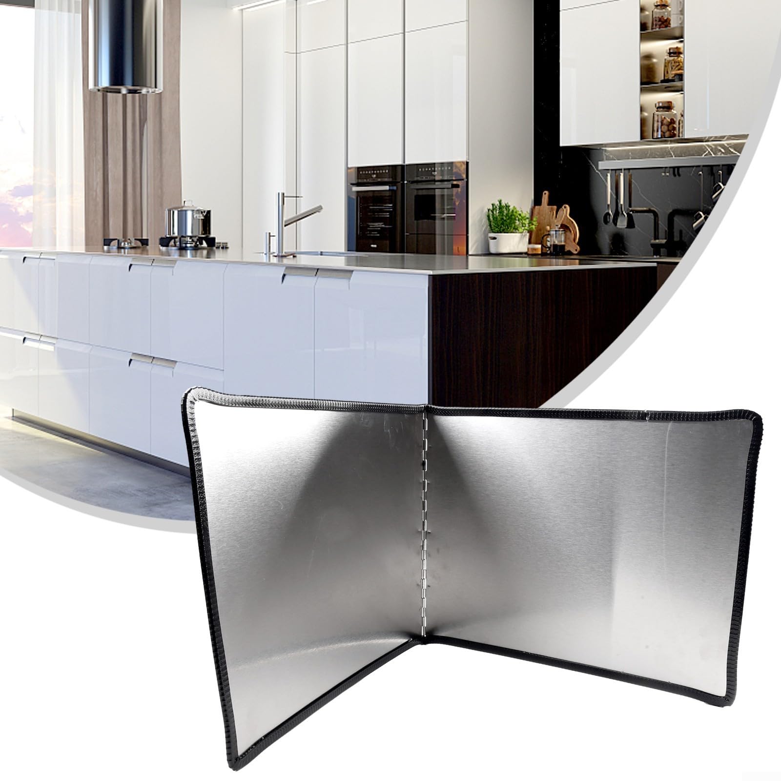 ZAMETTER Paraschizzi Per Fornello Da Cucina, Paraspruzzi, Protezione Da Olio, Da Parete, In Acciaio , Pannelli Regolabili (30 X 40 Cm Su Due Lati